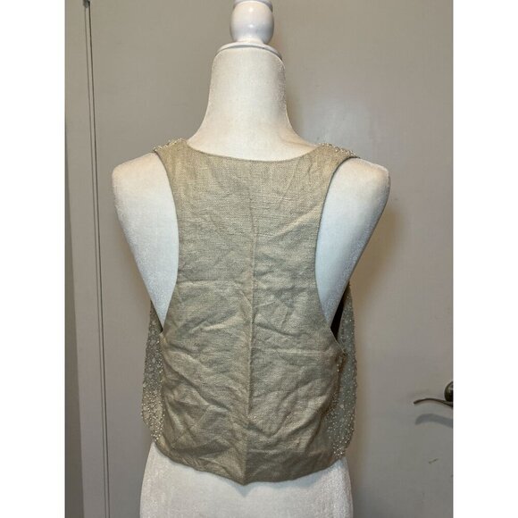 Eileen Fisher MATKA Sequin Encrusted Silk Vest Women Size Small - Picture 4 of 8